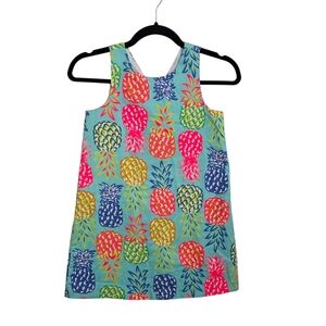 Tommy Bahama Girls Cotton Pineapple Sleeveless Dress Size 8